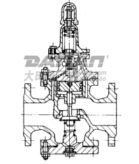 先導(dǎo)活塞式減壓閥結(jié)構(gòu)圖