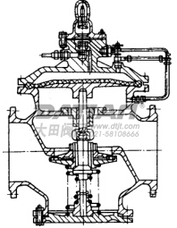先導(dǎo)薄膜式減壓閥結(jié)構(gòu)圖
