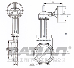 Z573X傘齒輪漿液閥結(jié)構(gòu)圖