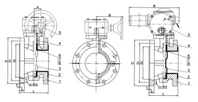 D(6,9)41F、D(6,9)41Fs、D341F、D341Fs法蘭襯氟塑料蝶閥