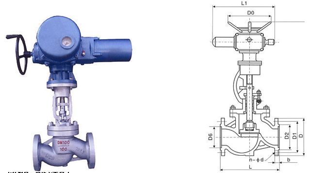 國標電動截止閥結構圖